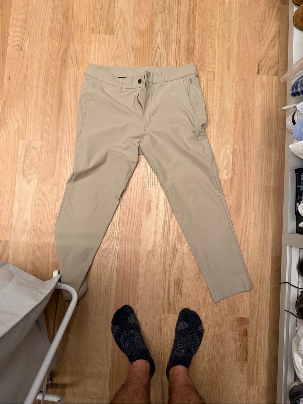 lululemon athletica Slim Chino Pants in Khaki
